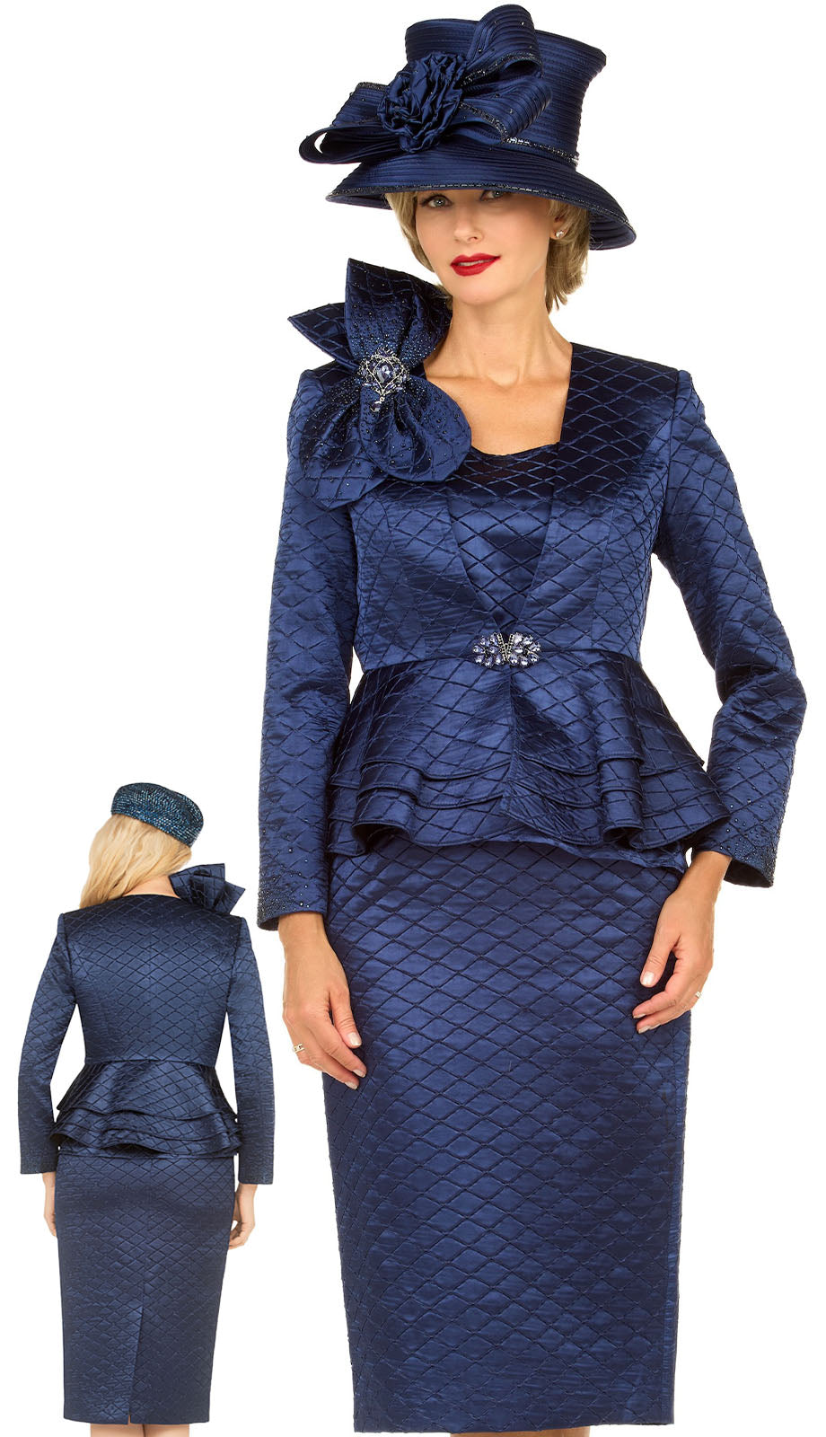 Mia By Giovanna G1319-NVY Church Suit