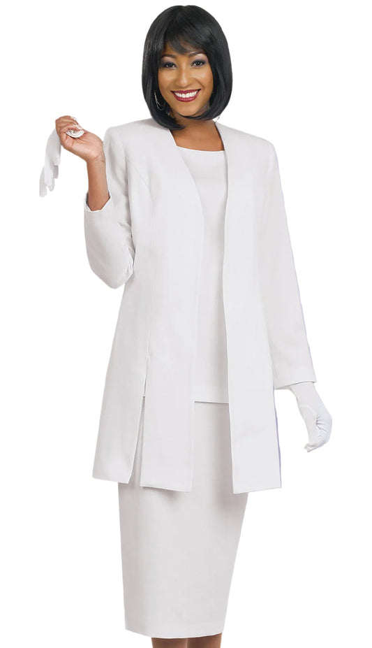 Ben Marc 2296-WHT-QS Church Suit