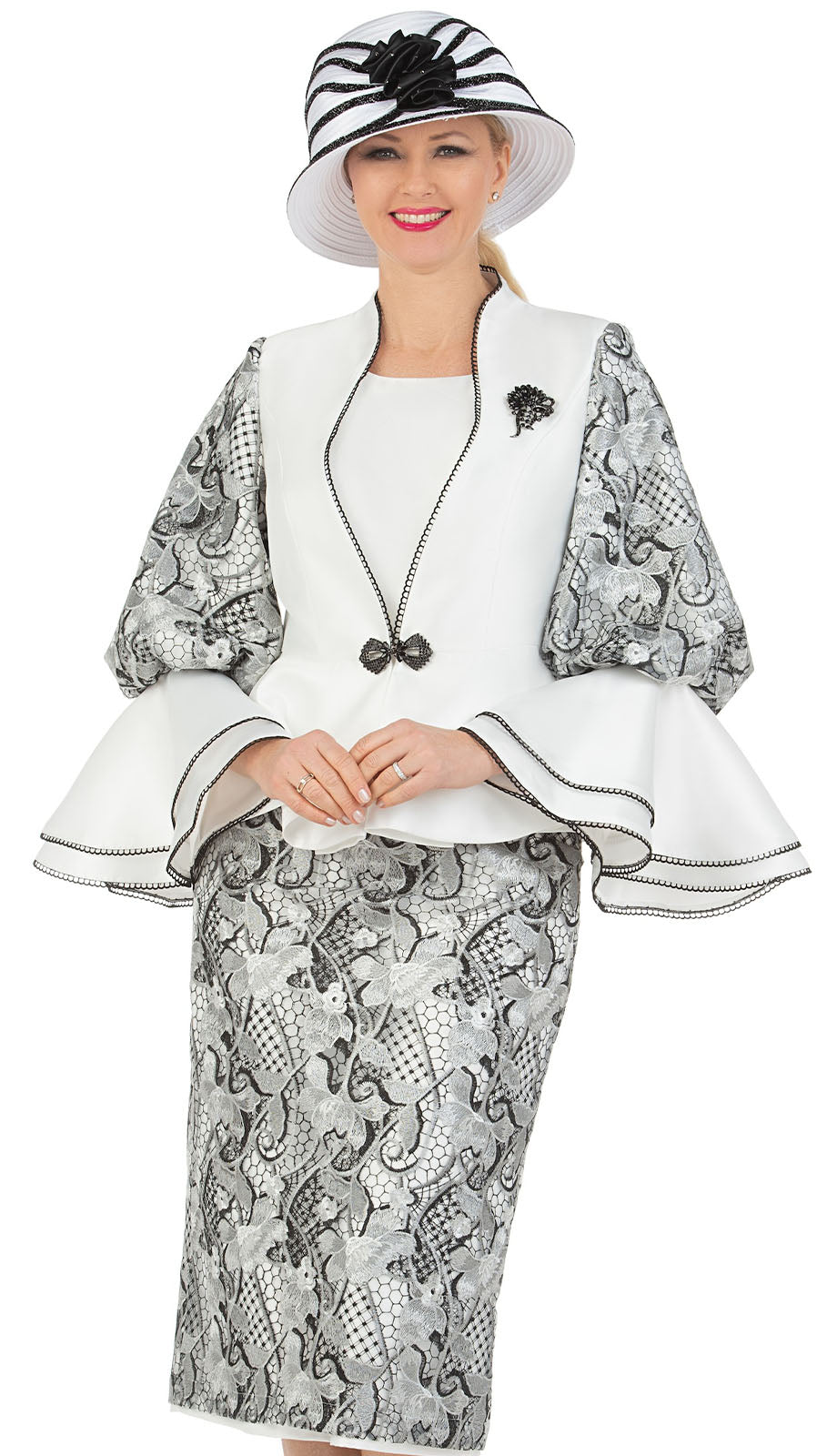 Mia By Giovanna 1205-WHT Church Suit