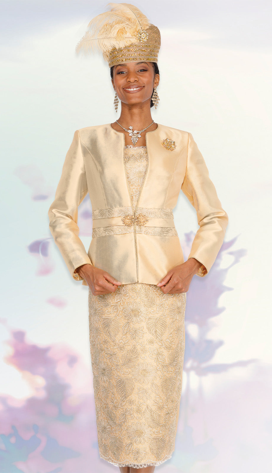 Aussie Austine 6157-GLD Church Suit
