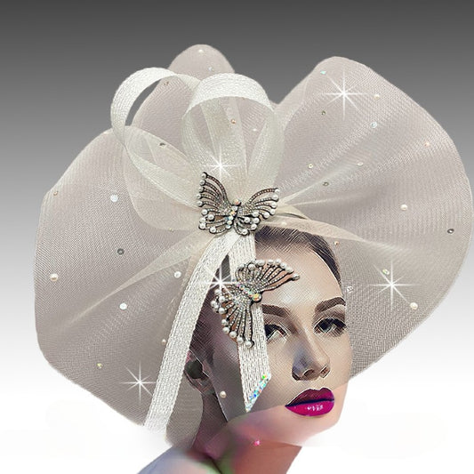 FANTASIA-WHT FA2954 Church Fascinator