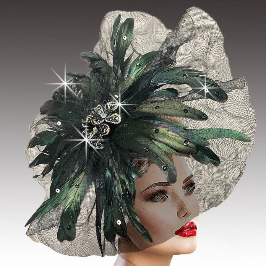 MANDARIN FA3200-BK Church Fascinator