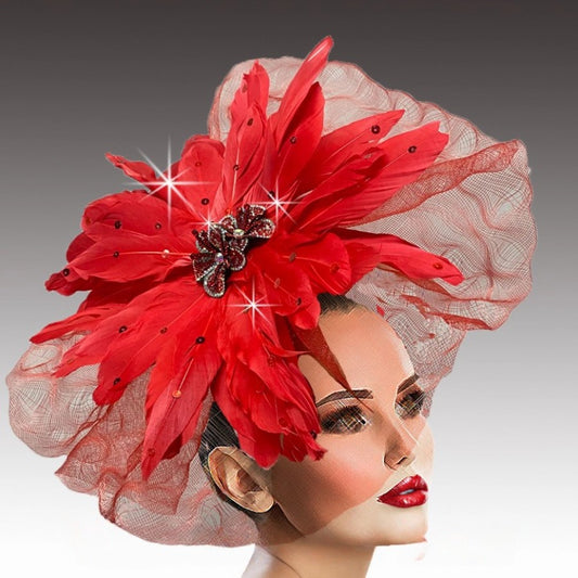 MANDARIN FA3200-RE Church Fascinator