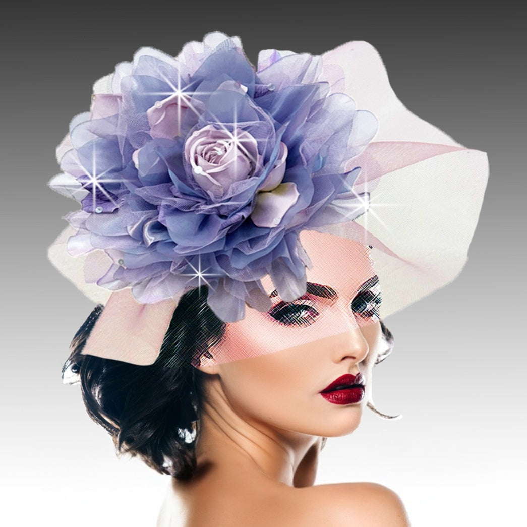 FA3483 POSY-Lilac Church Fascinator