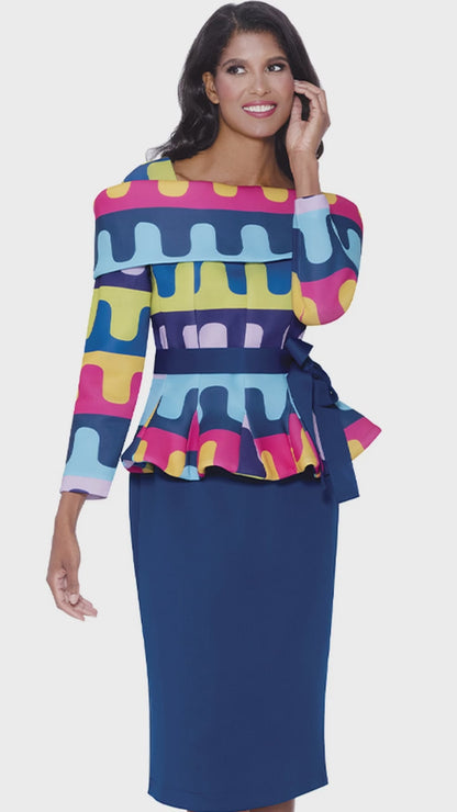 Stellar Looks SL1902-RYL-QS Church Suit