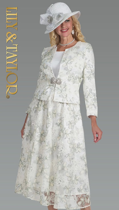 Lily And Taylor 5202-IVO Church Suit