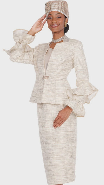 Elite Champagne 6051 Church Suit