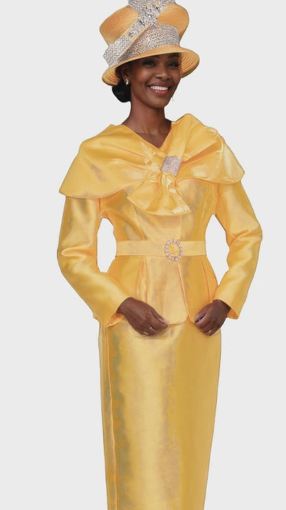 Elite Champagne 6067-YLW Church Suit