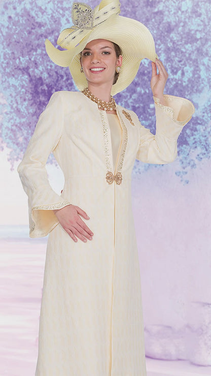 Elite Champagne 6052-YLW Church Dress