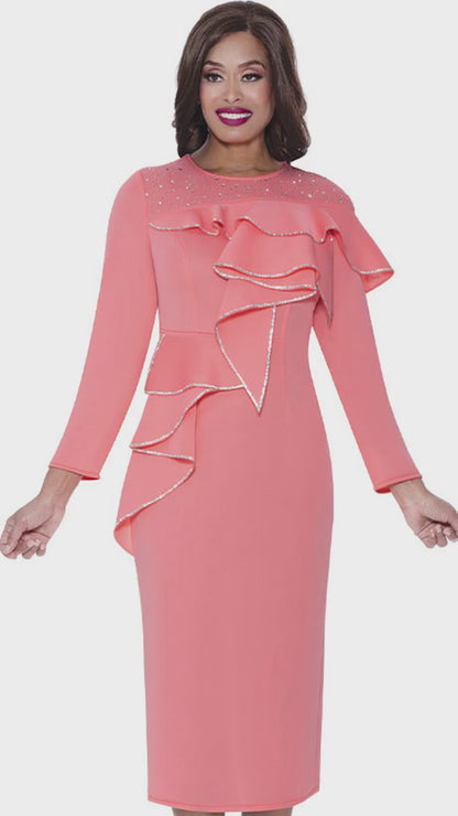 Stellar Looks SL600561-COR-QS Church Dress
