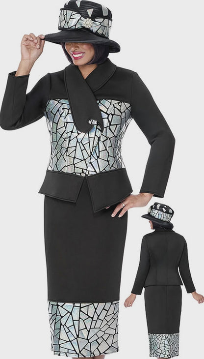 GMI 402082-BLK-QS Church Suit