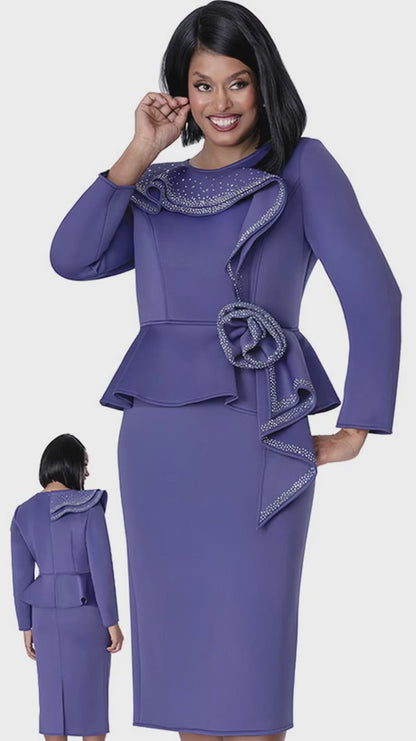 Stellar Looks SL600461-PUR-QS Church Suit