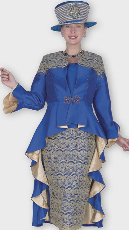 Champagne Italy 6102-RBG Church Suit