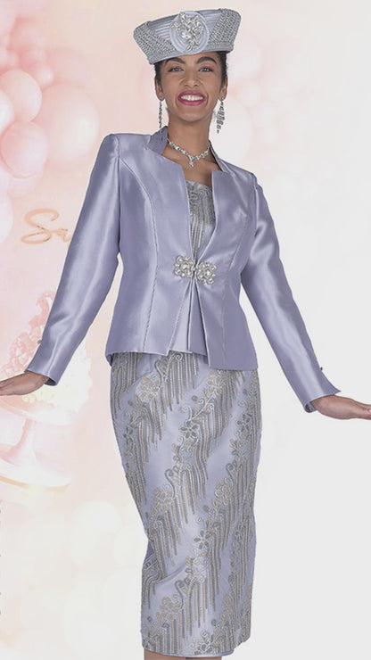 Champagne Italy 6305-GRY Church Suit
