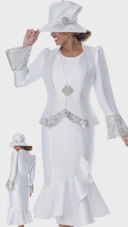 GMI 401903-WHT Church Suit