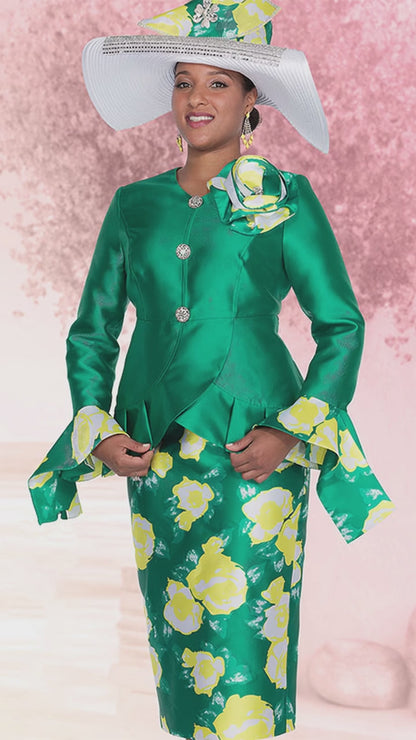 Elite Champagne 6061-GRN Church Suit