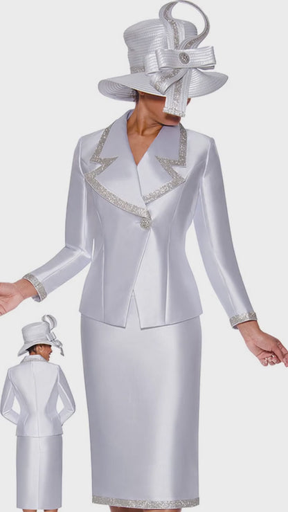 GMI 9872-WHT-H Womens Church Hat