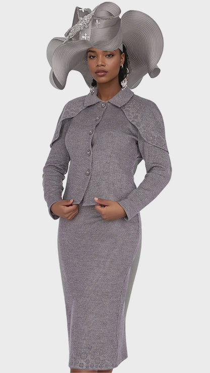 Elite Champagne 5955-SIL-IH Church Suit