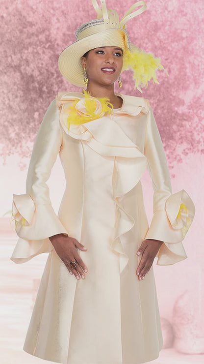 Elite Champagne 5972-YLW Church Dress