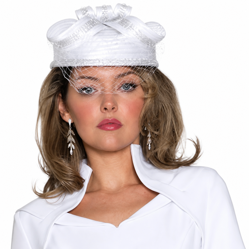 Lily and Taylor 4982-WHT-H Church Hat