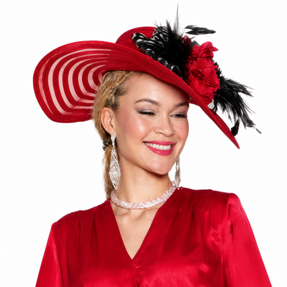 Lily and Taylor 5077-RED-H Church Hat