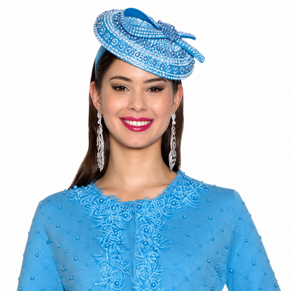 Lily and Taylor H938-BLU Church Hat