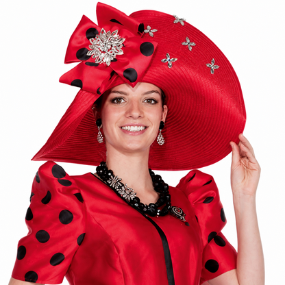 Champagne Italy 6018-RED Church Hat
