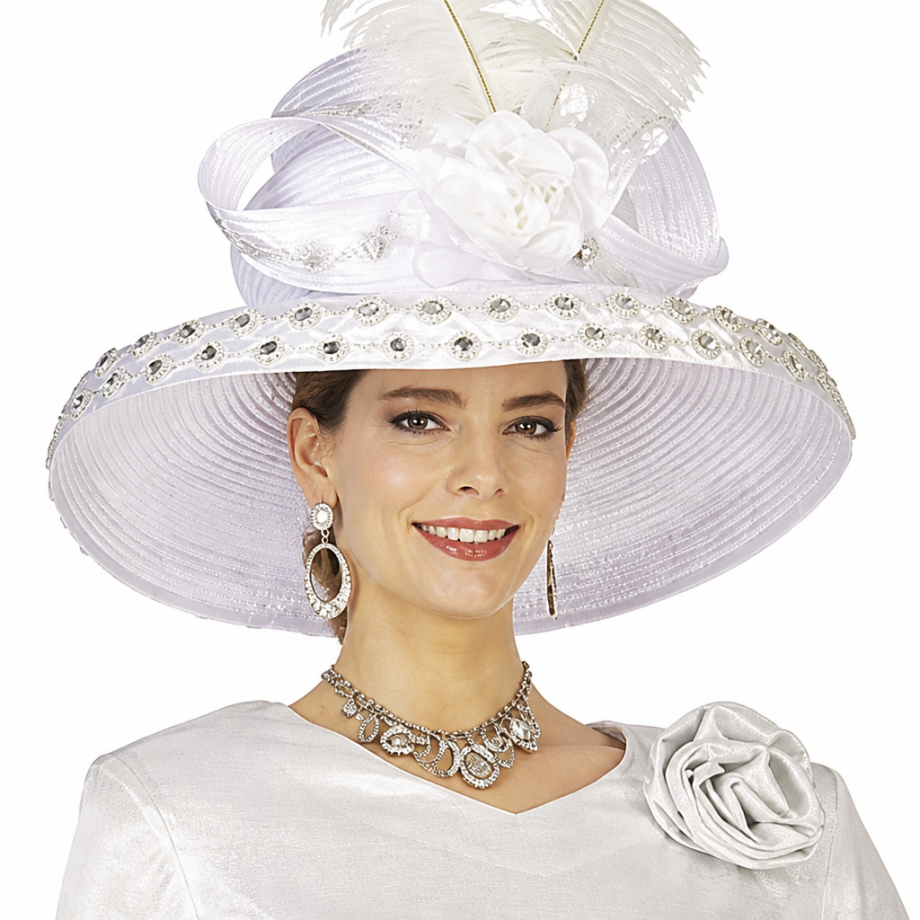 Elite Champagne 5671-WHT Church HAT