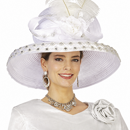 Elite Champagne 5671-WHT Church HAT