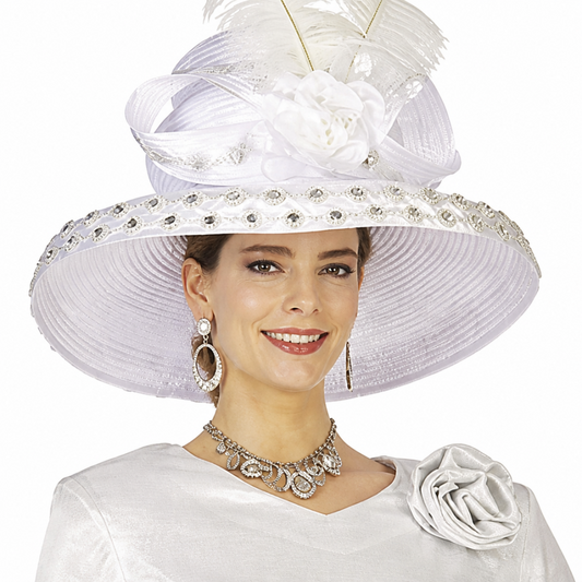 Elite Champagne 5671-WHT Church HAT