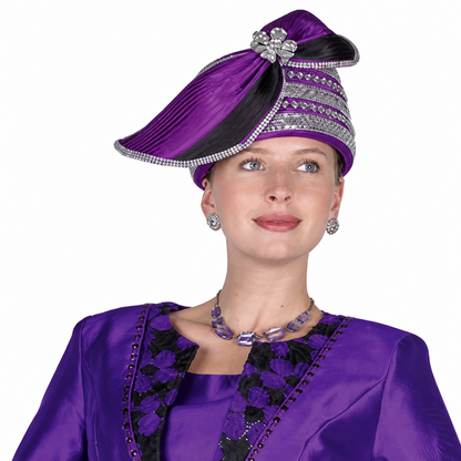 Elite Champagne 6158-PUR-H Church Hat