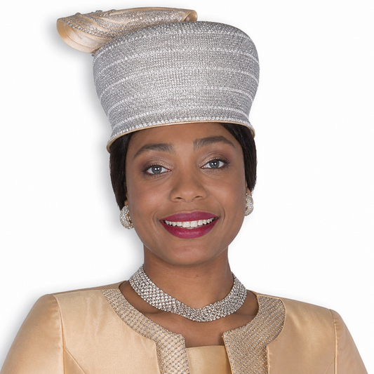 Elite Champagne 6360-GLD Church HAT