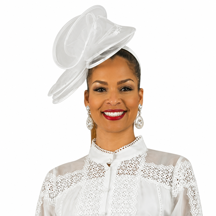 Lily And Taylor 5037-WHT Church Hat