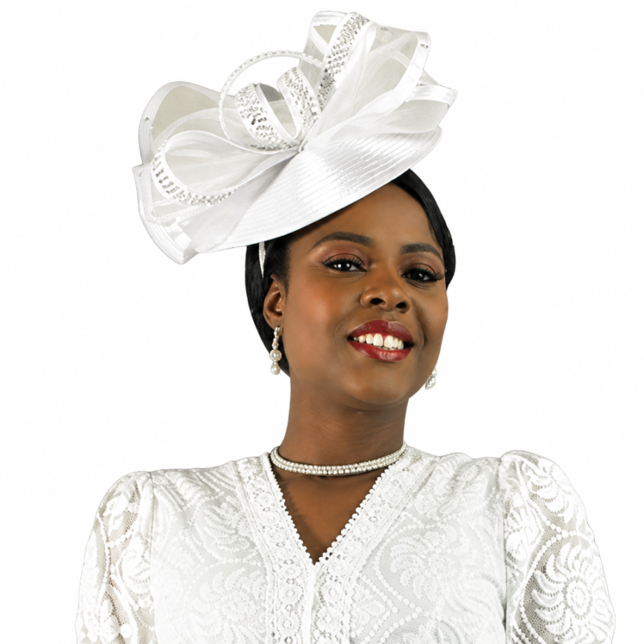 Lily And Taylor 5040-WHT Church Hat
