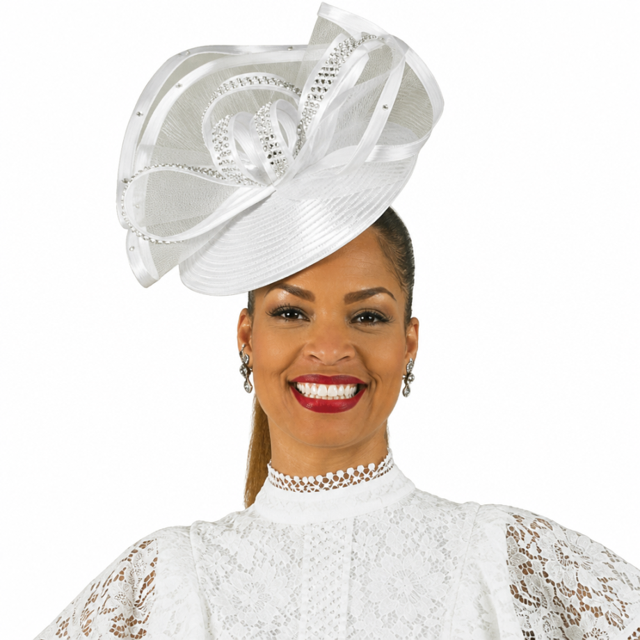 Lily And Taylor 5042-WHT Church Hat