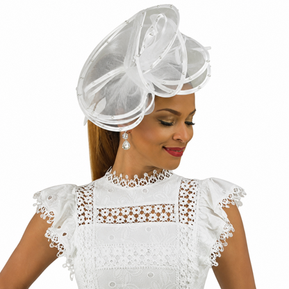 Lily And Taylor 5041-WHT Church Hat