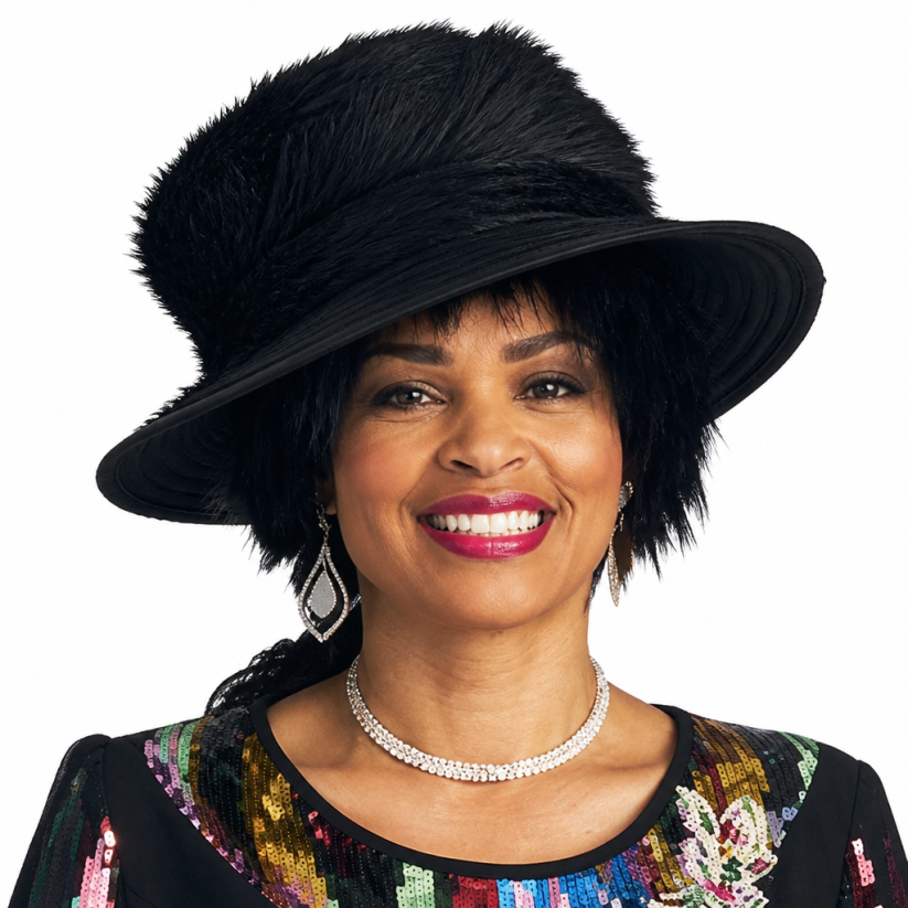 Lily And Taylor 4742-BWM-H Ladies Church Dress-Hat