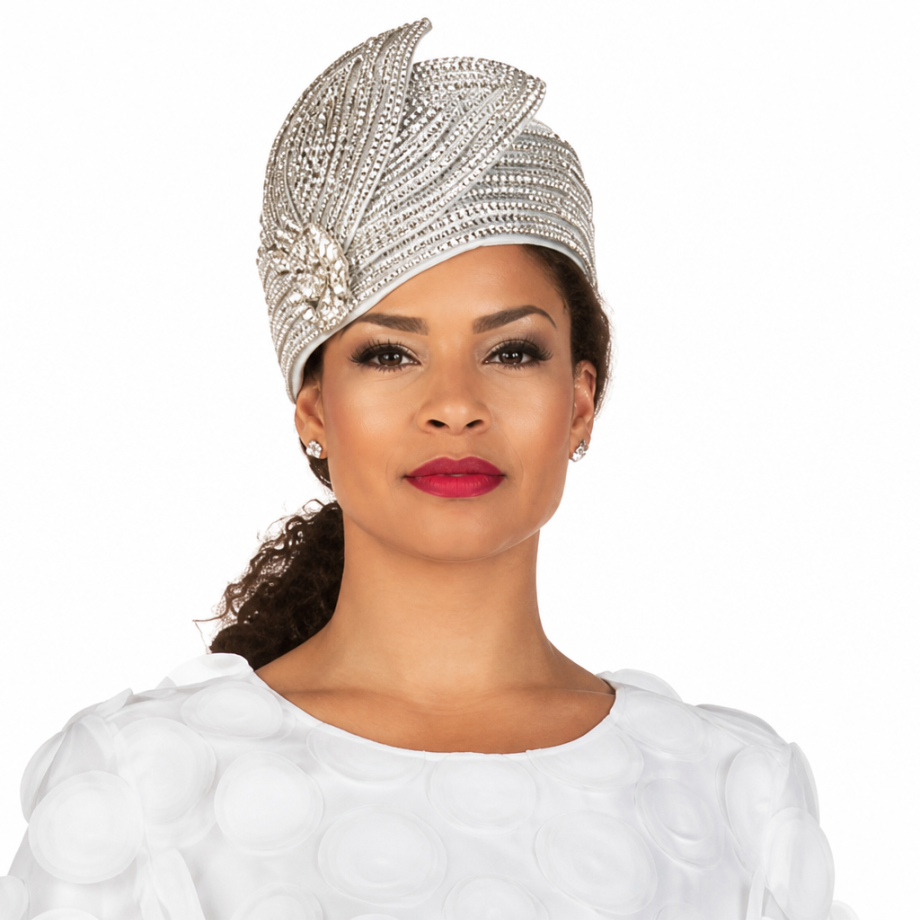 Giovanna D1650-WHT-H Church Hat