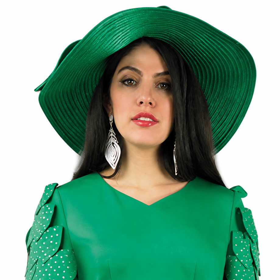 Lily And Taylor 4901-EMR-H Church Hat