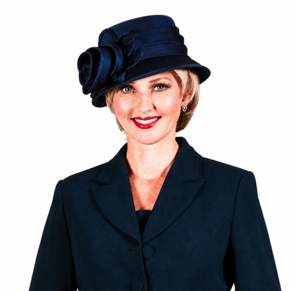 Giovanna S0743-NVY-H Church Hat