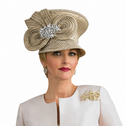 Lily And Taylor 4498-LGLD Church Suit-Hat