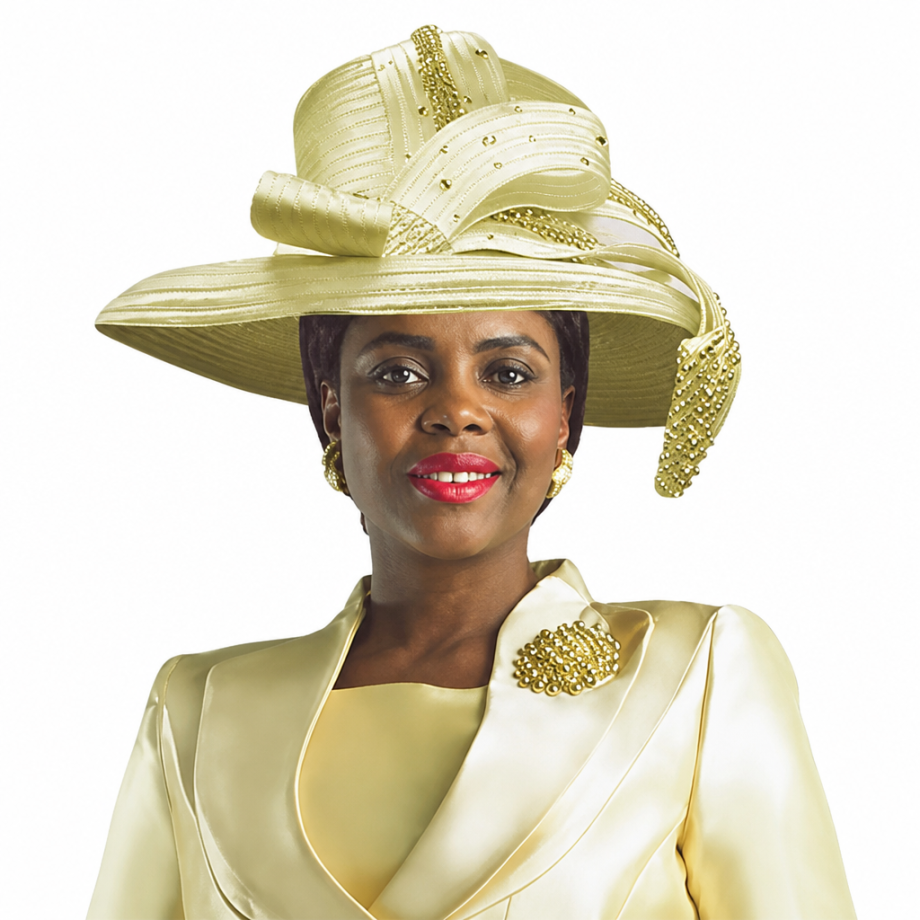 Lily And Taylor 4417-CANARY-H Church Hat