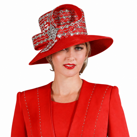 Mia By Giovanna G1225-RED-H Church Hat