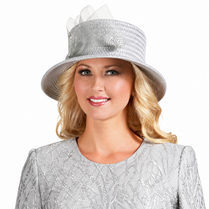 Mia By Giovanna D1681-SLV-H Church Hat