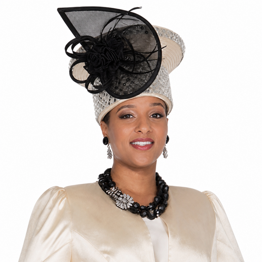 Elite Champagne 6073-YLW Church Hat
