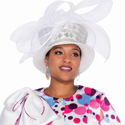 Elite Champagne 6072-WHT Church Hat