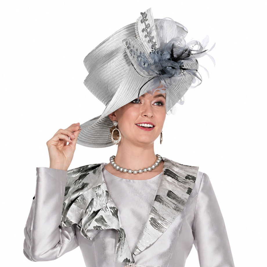Elite Champagne 6071-SIL Church Hat