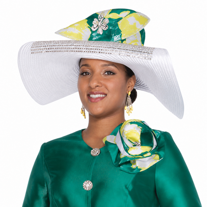 Elite Champagne 6061-GRN Church Hat