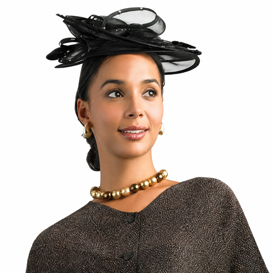 Lily H121-BLK-HAT Church Hat