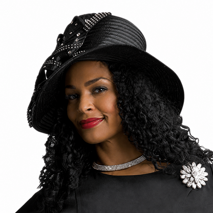 Lily And Taylor 4092-BLK First Ladies Church Dress-Hat